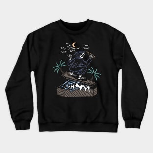 Skull and wave Crewneck Sweatshirt